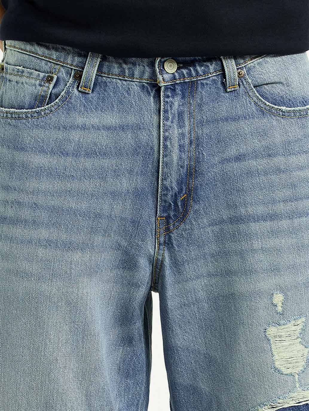 Men's 578 Light Blue Baggy Fit Mid Rise Jeans - Image 5