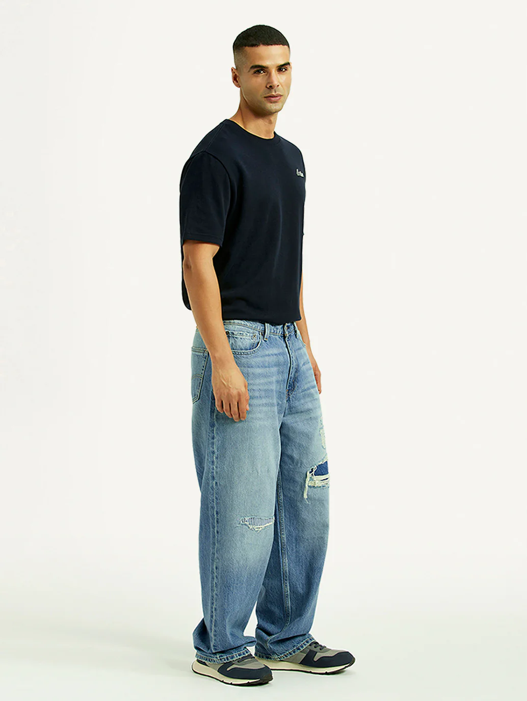 Men's 578 Light Blue Baggy Fit Mid Rise Jeans - Image 6