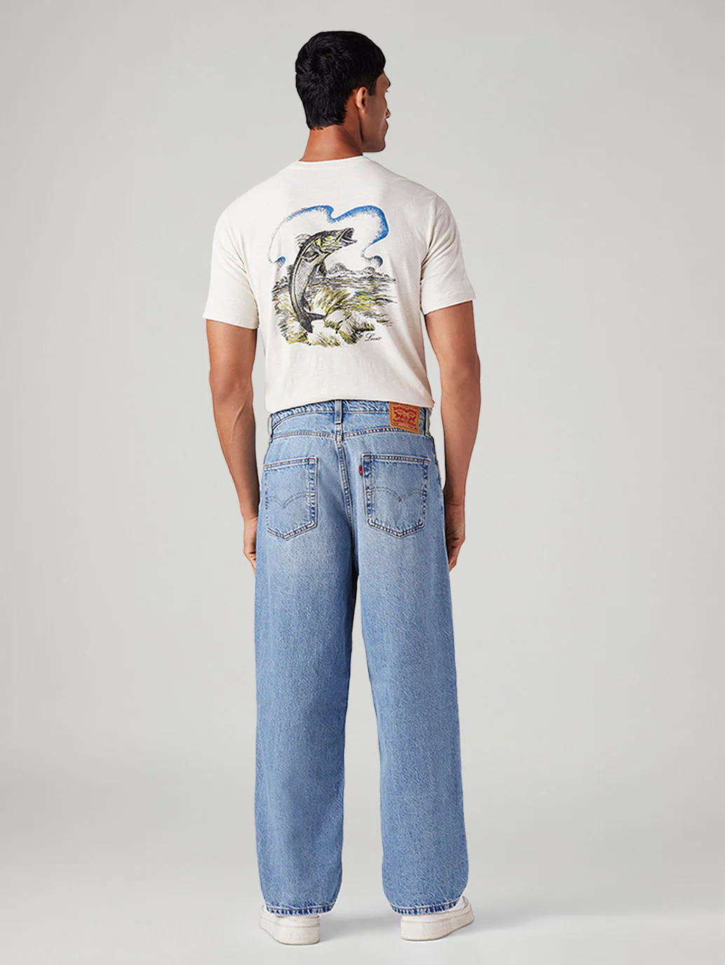 Men's 578 Light Blue Baggy Fit Mid Rise Jeans - Image 5