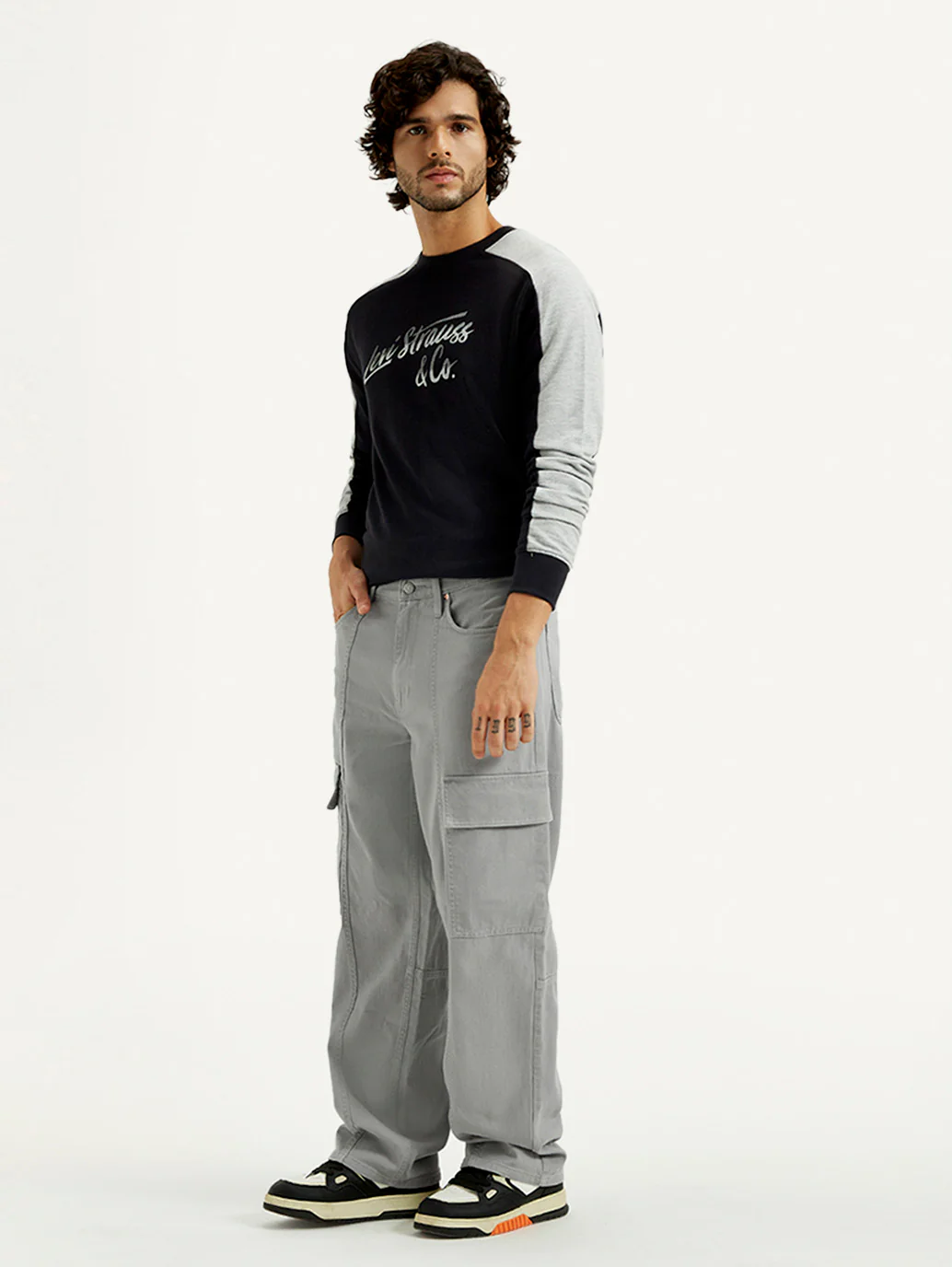 Men's 578 Grey Loose Fit Mid Rise Jeans - Image 7