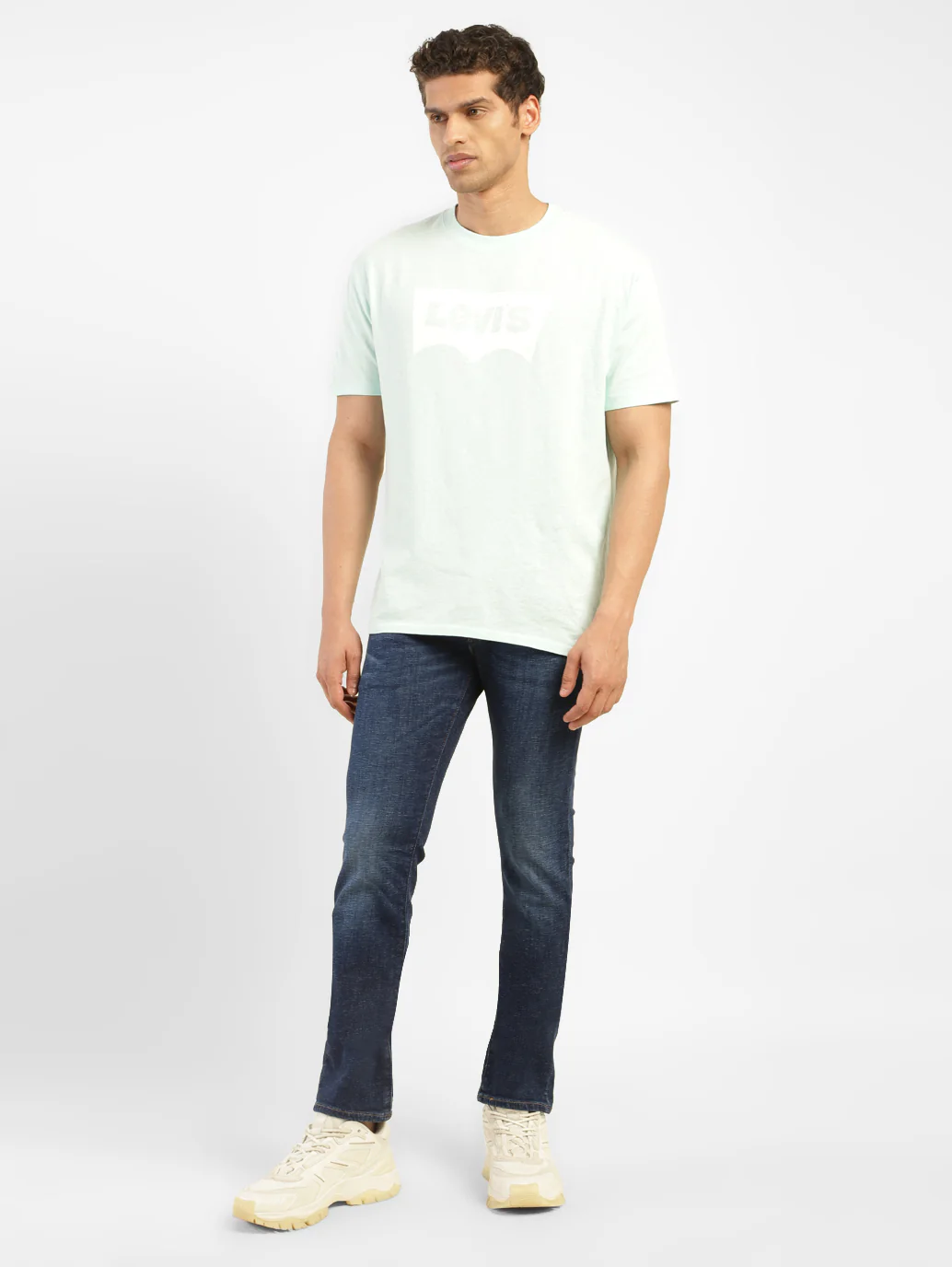 Men's 65504 Blue Skinny Fit Mid Rise Jeans - Image 6