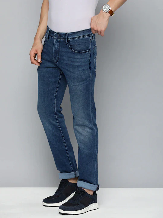 Men's Redloop 65504 Blue Skinny Fit Mid Rise Jeans - Image 3
