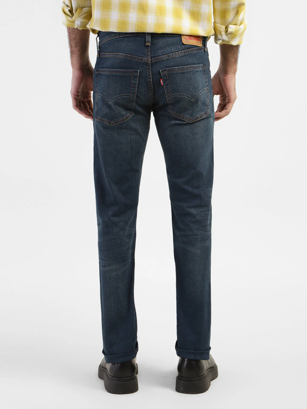 Men's 65504 Blue Skinny Fit Mid Rise Jeans - Image 3