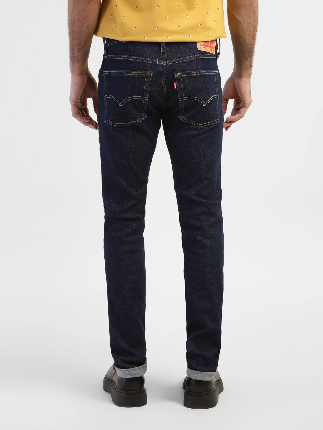 Men's 65504 Blue Skinny Fit Mid Rise Jeans - Image 3