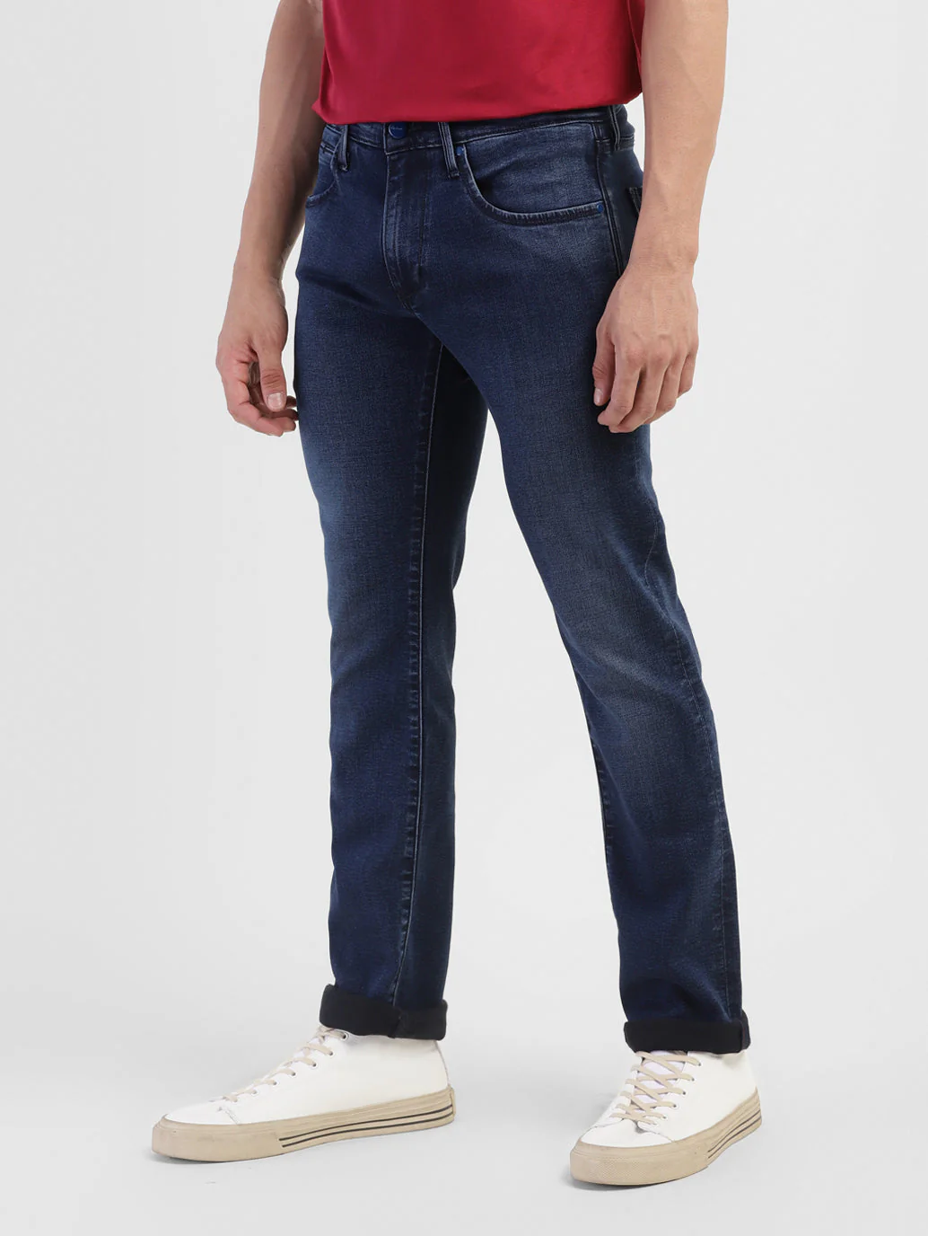 Men's Redloop 65504 Blue Skinny Fit Mid Rise Jeans - Image 4
