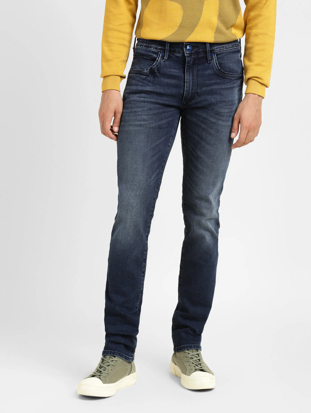 Men's Redloop 65504 Blue Skinny Fit Mid Rise Jeans - Image 2