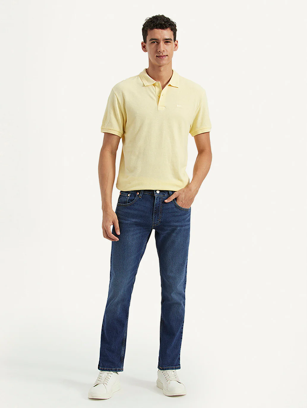 Men's 65504 Blue Skinny Fit Mid Rise Jeans - Image 2