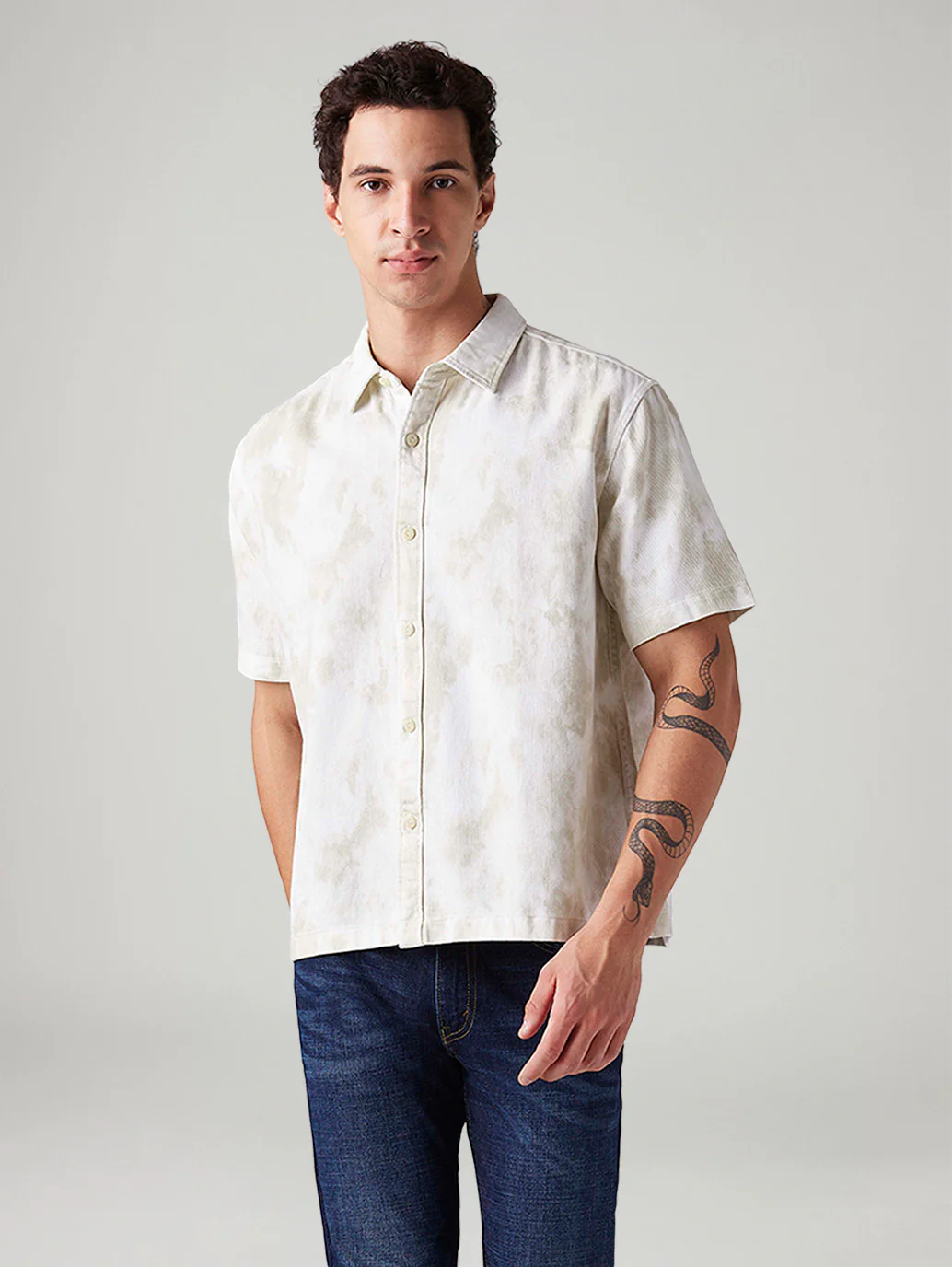 Men's Abstract Relaxed Fit Shirt - Image 2