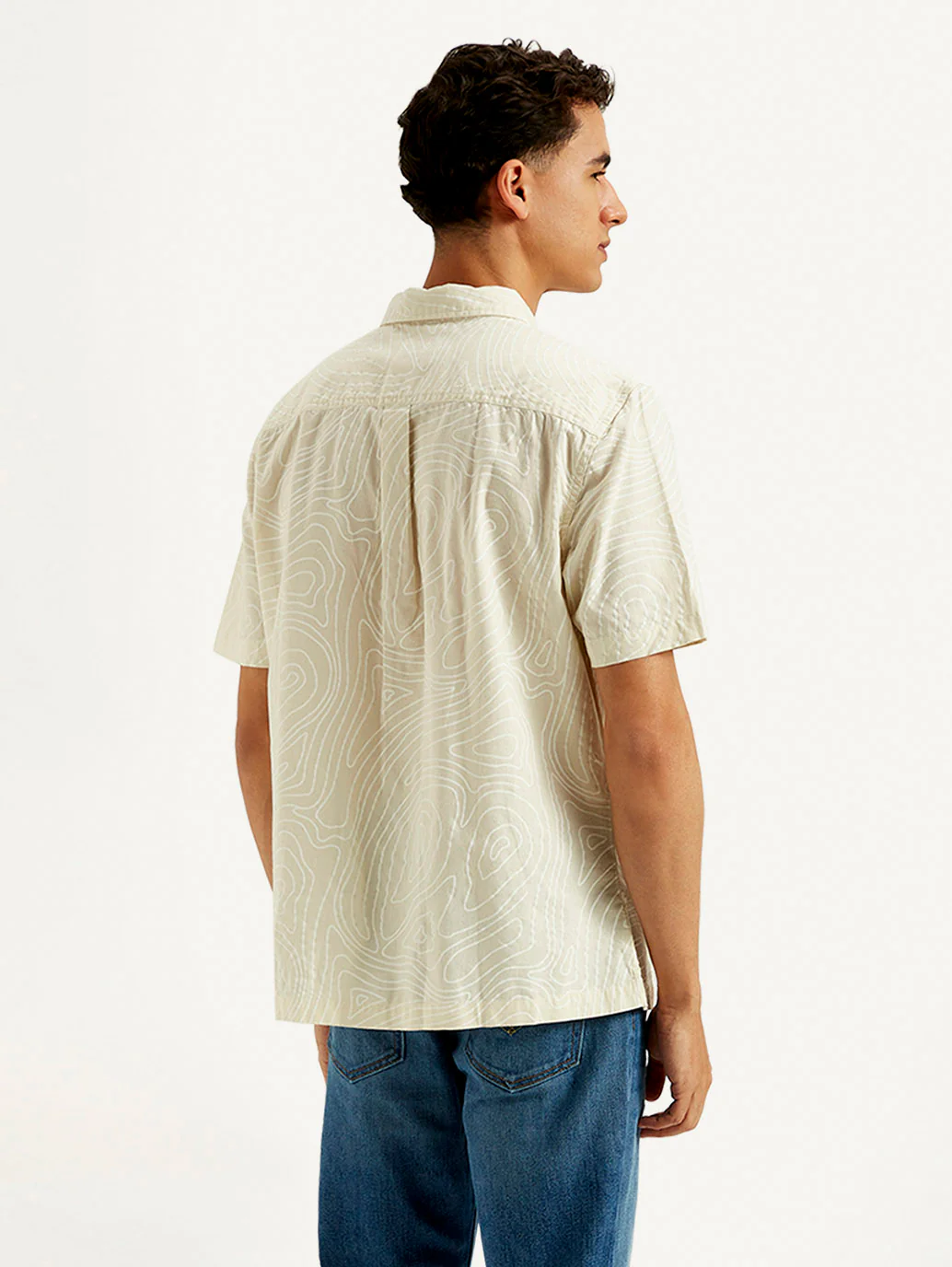 Men's Abstract Loose Fit Shirt - Image 3