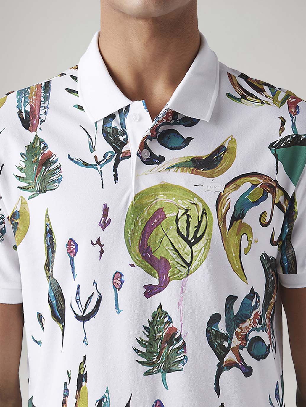 Men's Abstract Slim Fit Polo T-Shirt - Image 4