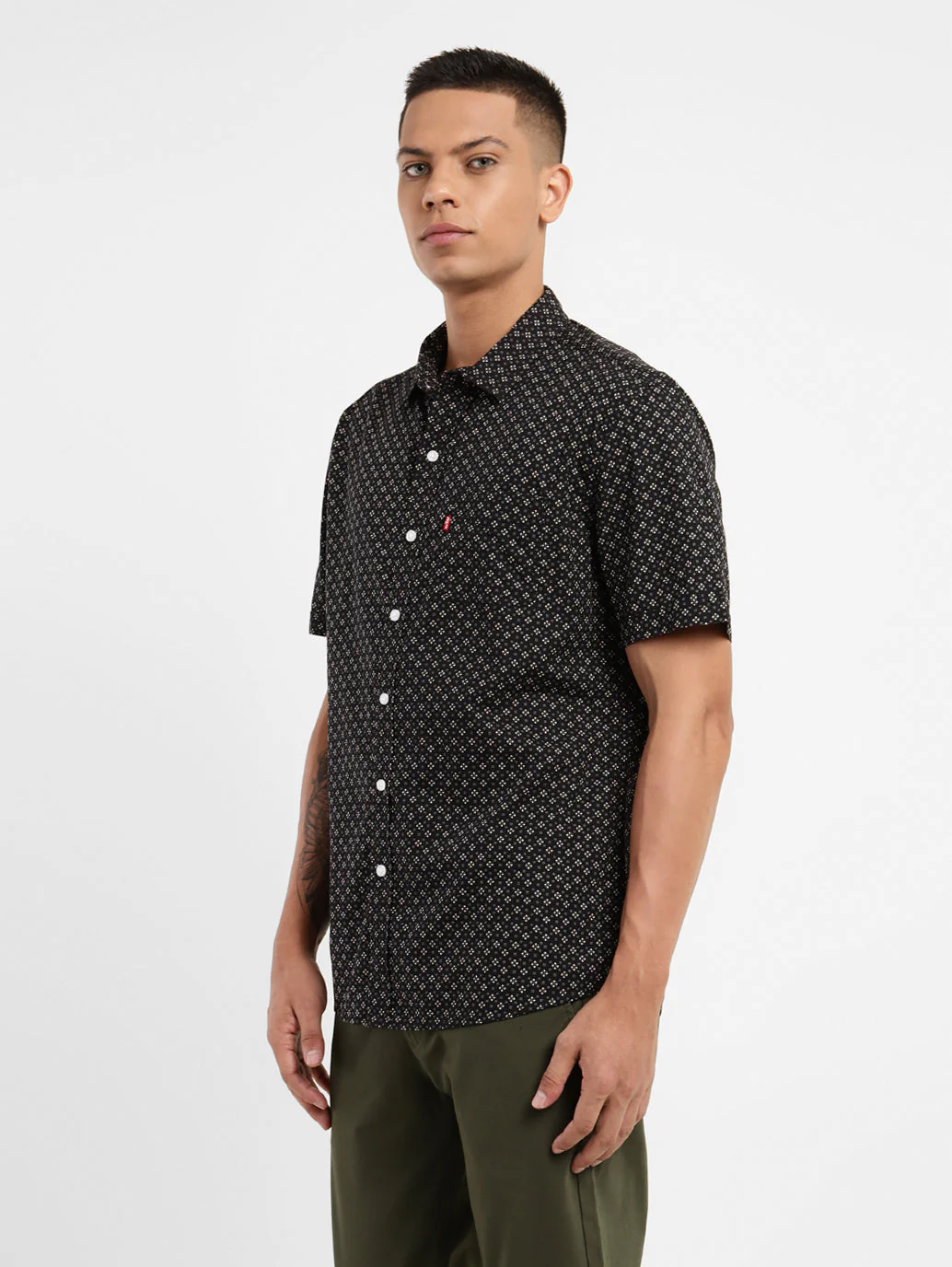 Men's Geometric Print Slim Fit Shirt - Image 4