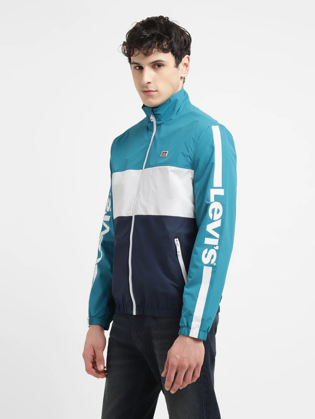 Men's Band Neck Bomber Jacket - Image 4
