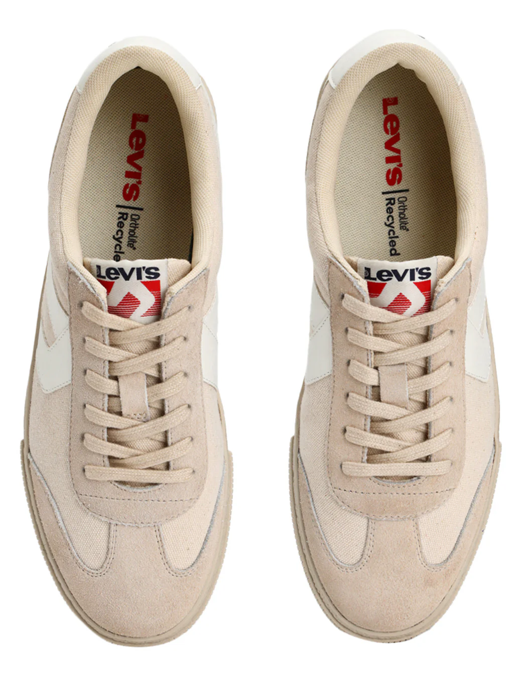 Men's Beige Colorblock Sneakers - Image 4