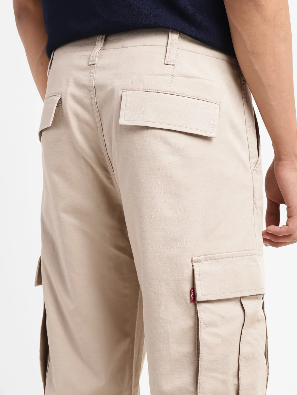 Men's Beige Regular Fit Cargo - Image 5
