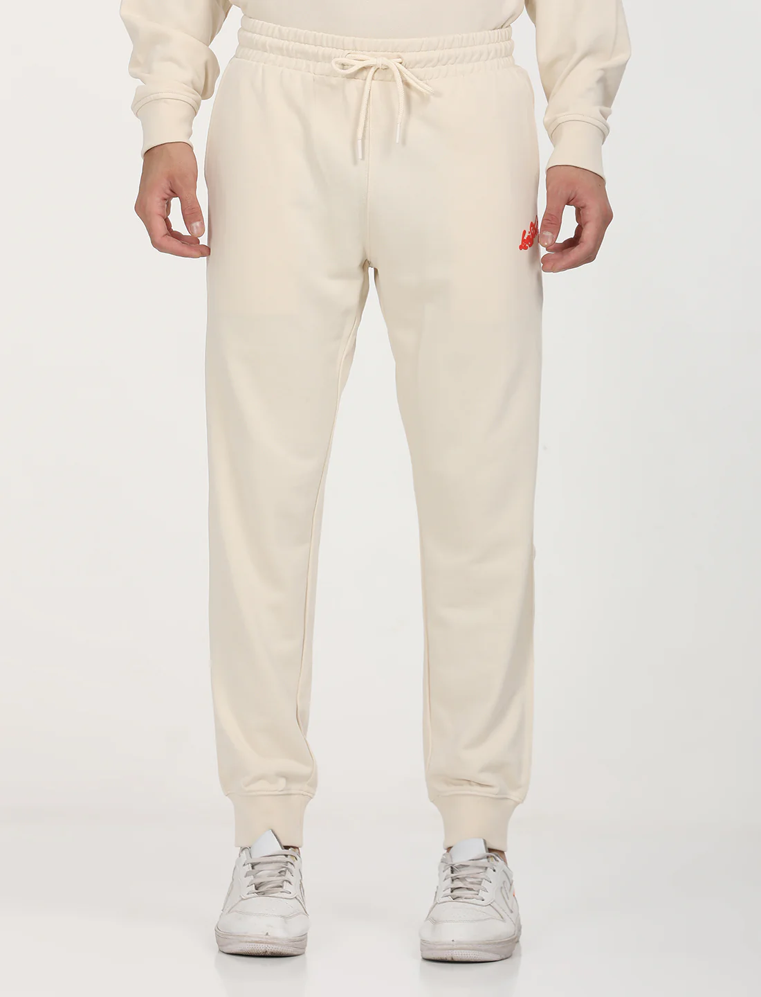Men's Beige Regular Fit Joggers - Image 5
