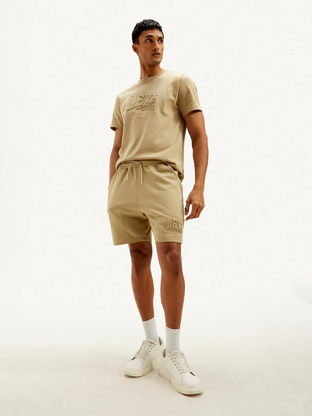 Men's Beige Regular Fit Shorts
