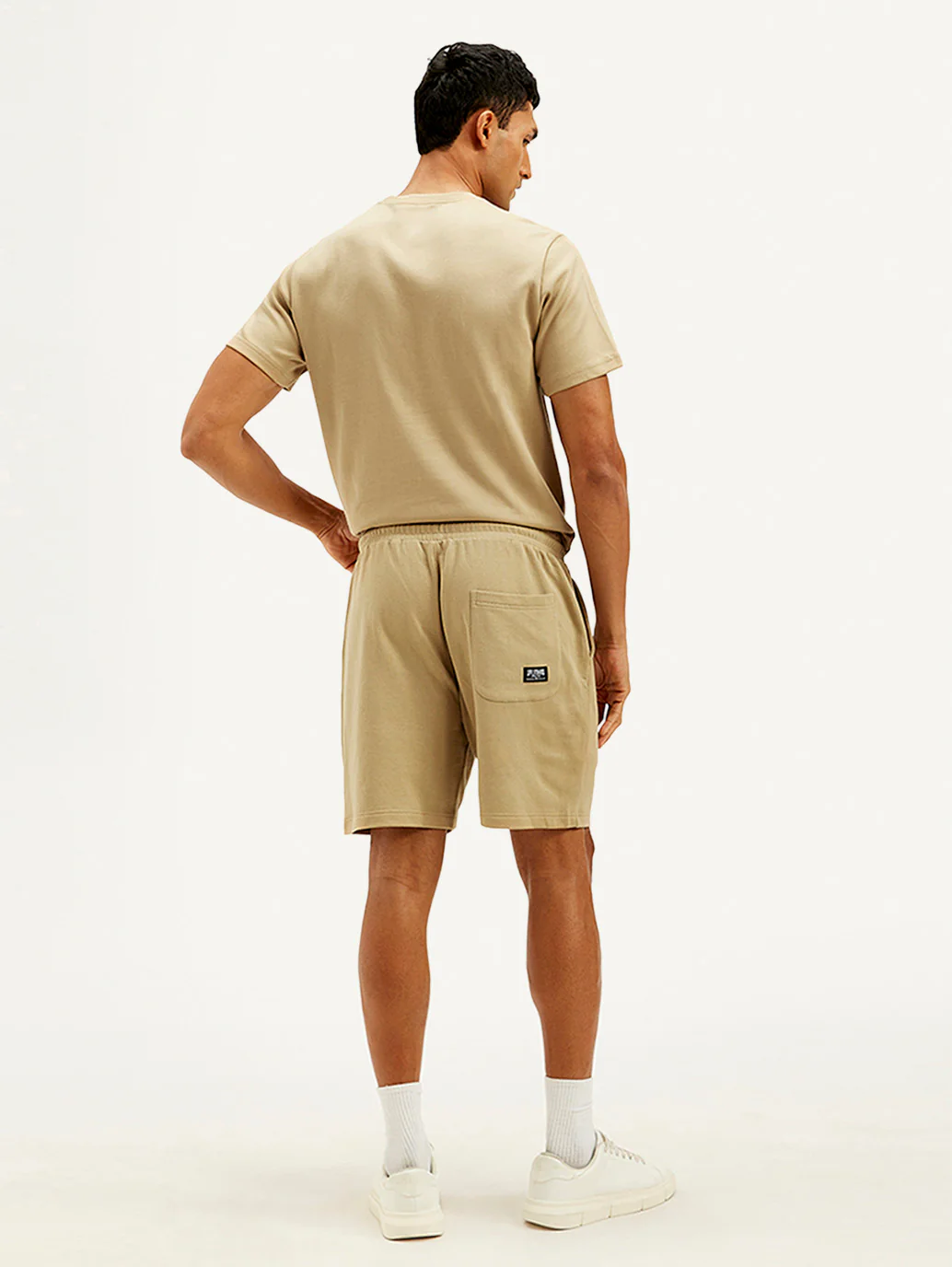 Men's Beige Regular Fit Shorts - Image 4
