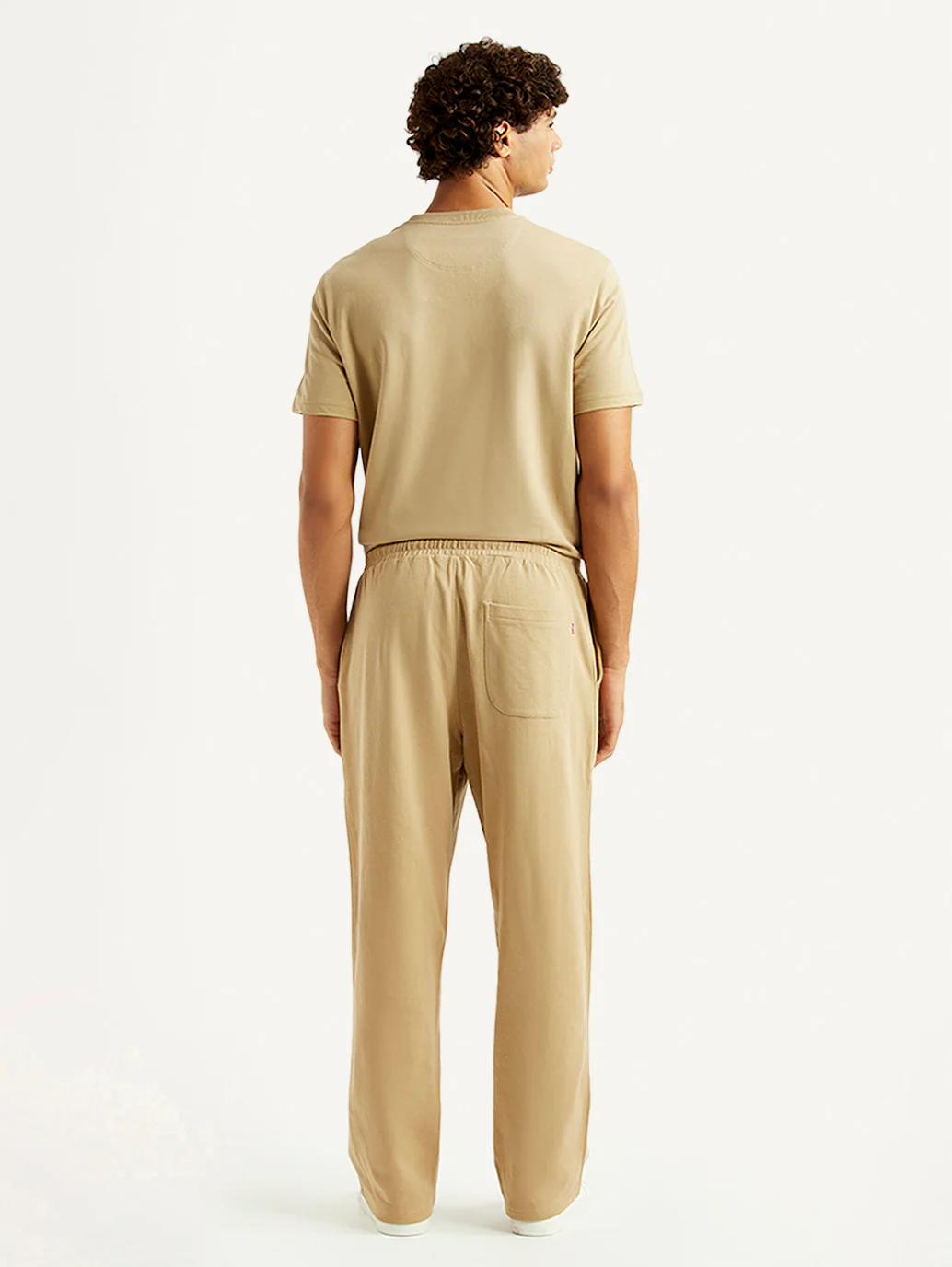 Men's Beige Regular Fit Joggers - Image 3