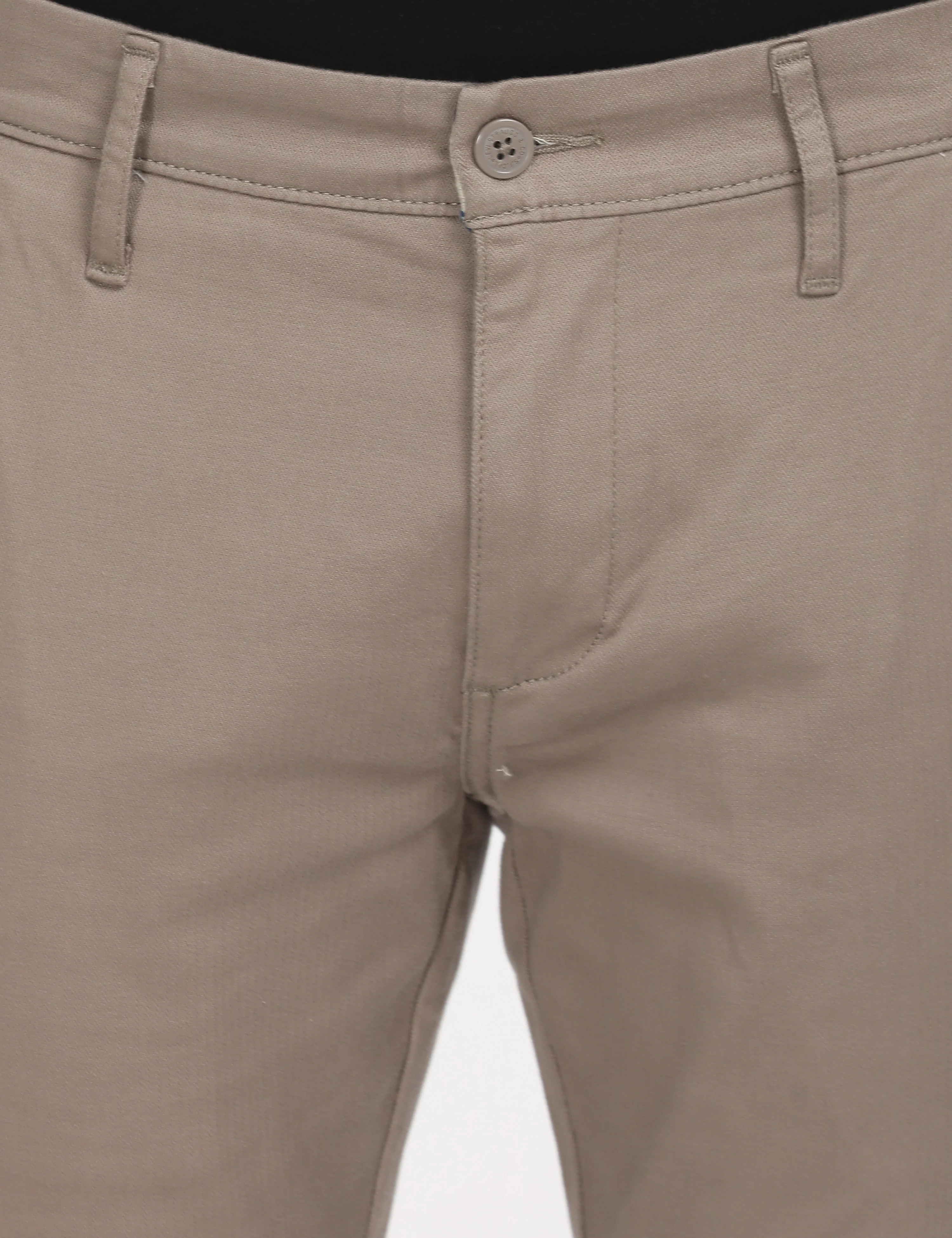 Men's Beige Slim Fit Chinos - Image 3