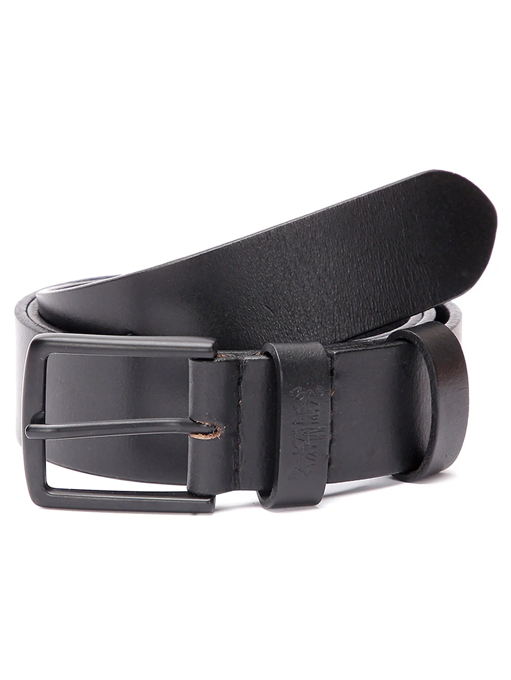Men's Black Casual Leather Belt - Image 3