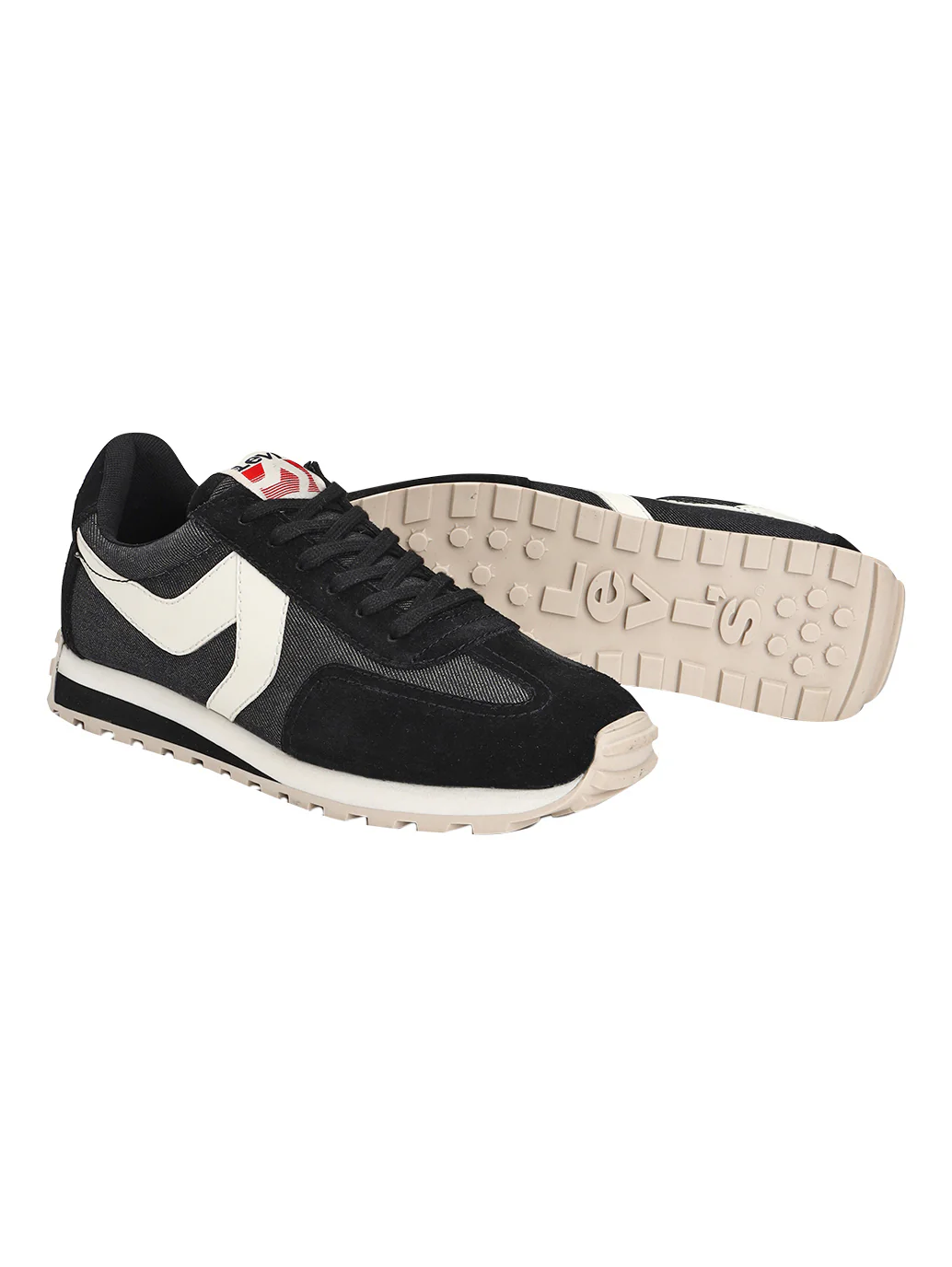 Men's Black Colorblock Sneakers - Image 3