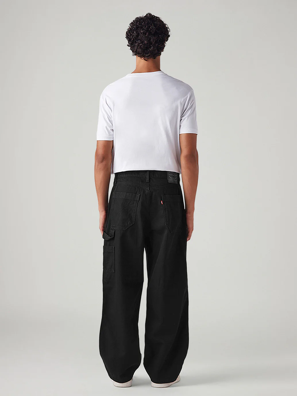 Men's Black Extra Baggy Loose Fit Mid Rise Jeans - Image 3