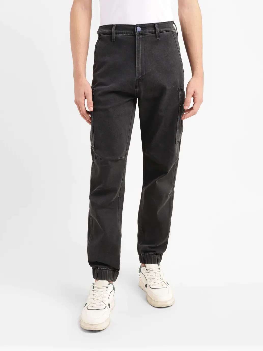 Men's Black Jogger Fit Jeans - Image 2