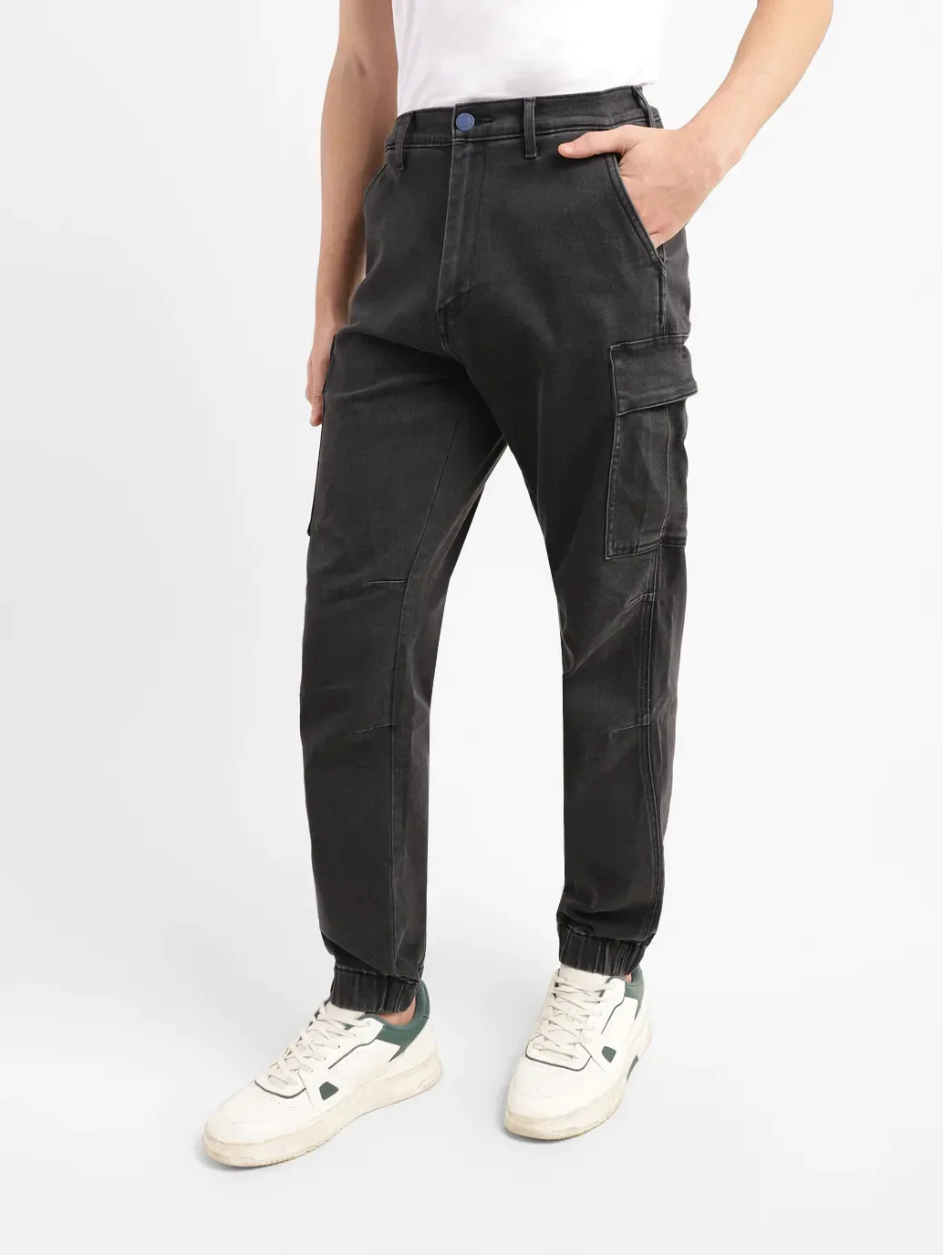 Men's Black Jogger Fit Jeans - Image 4