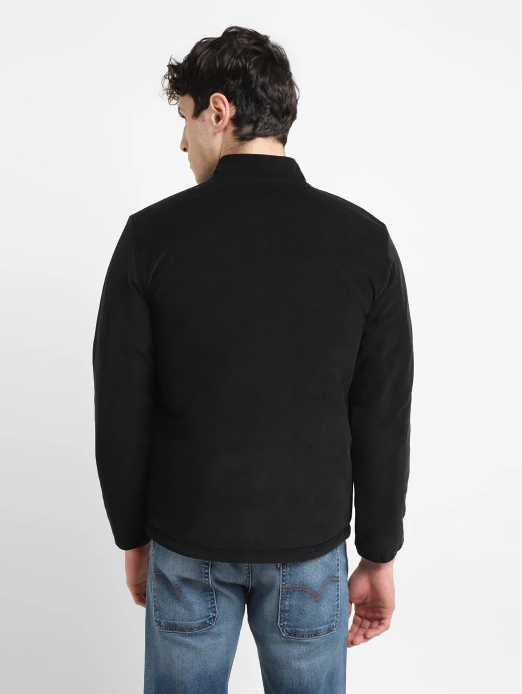 Men's Black Regular Collar Tailored Jacket - Image 3