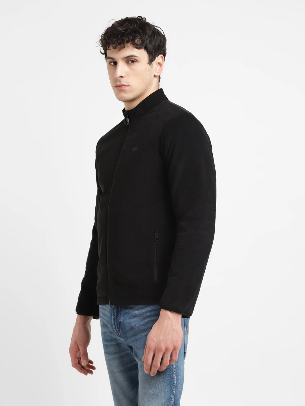 Men's Black Regular Collar Tailored Jacket - Image 4