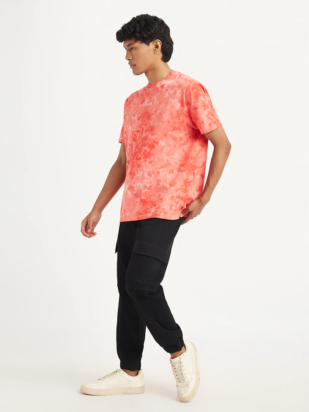 Men's Black Regular Fit Cargo Joggers - Image 4