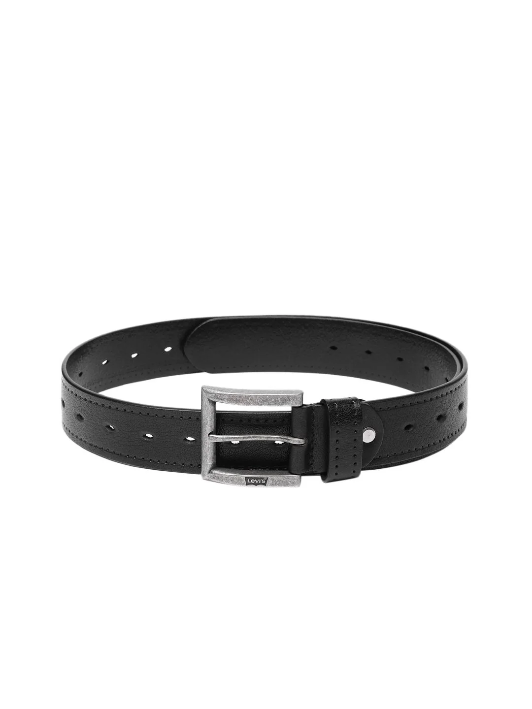 Men's Black Solid Belt - Image 2