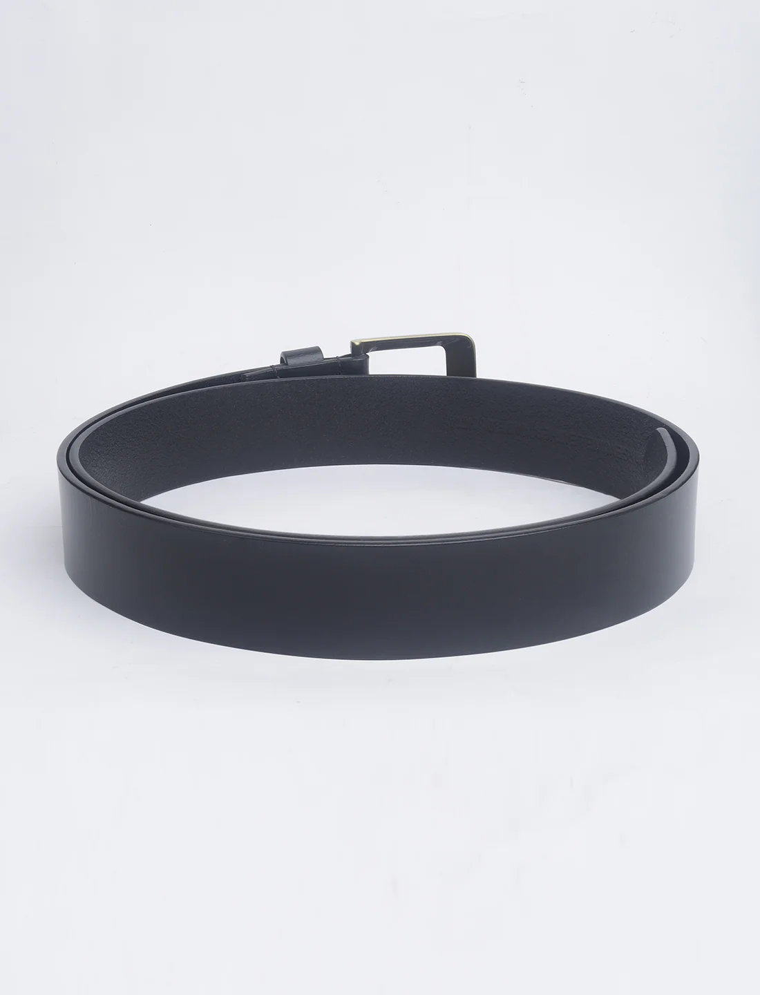 Men's Black Solid Belt - Image 3