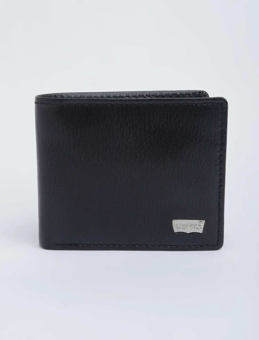 Men's Black Solid Bi-Fold Wallet - Image 2