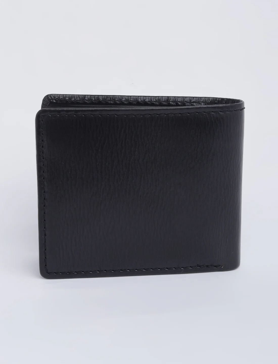 Men's Black Solid Bi-Fold Wallet - Image 3