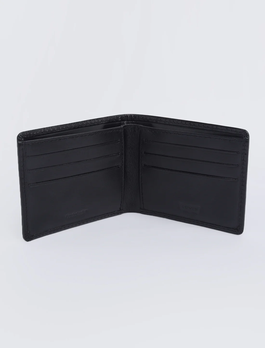 Men's Black Solid Bi-Fold Wallet - Image 6