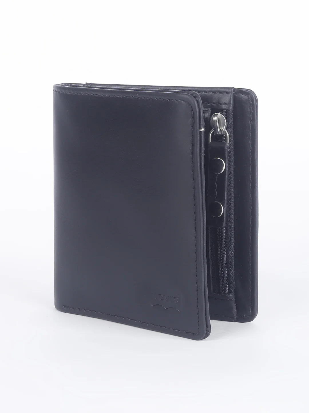 Men's Black Solid Bi-Fold Wallet - Image 3