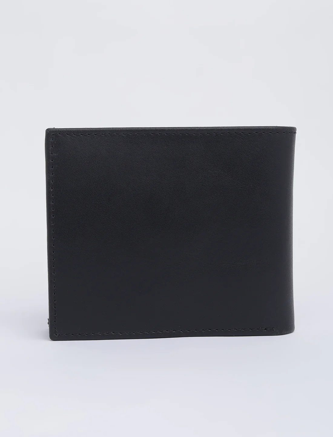 Men's Black Solid Bi-Fold Wallet - Image 6