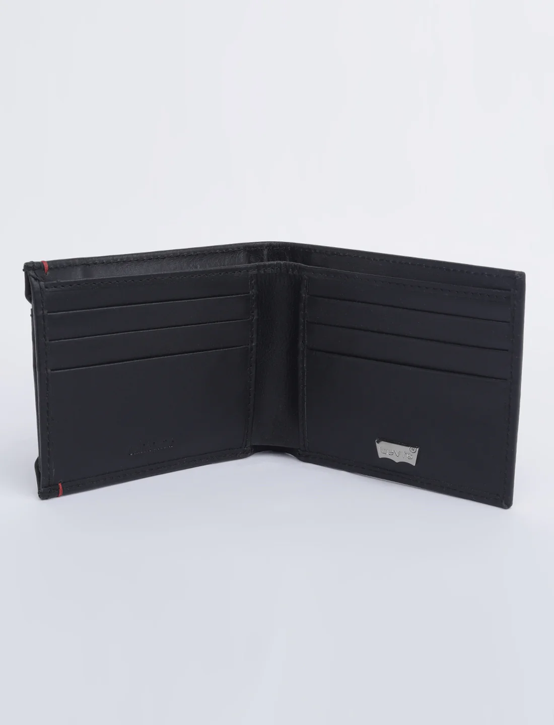 Men's Black Solid Bi-Fold Wallet - Image 8