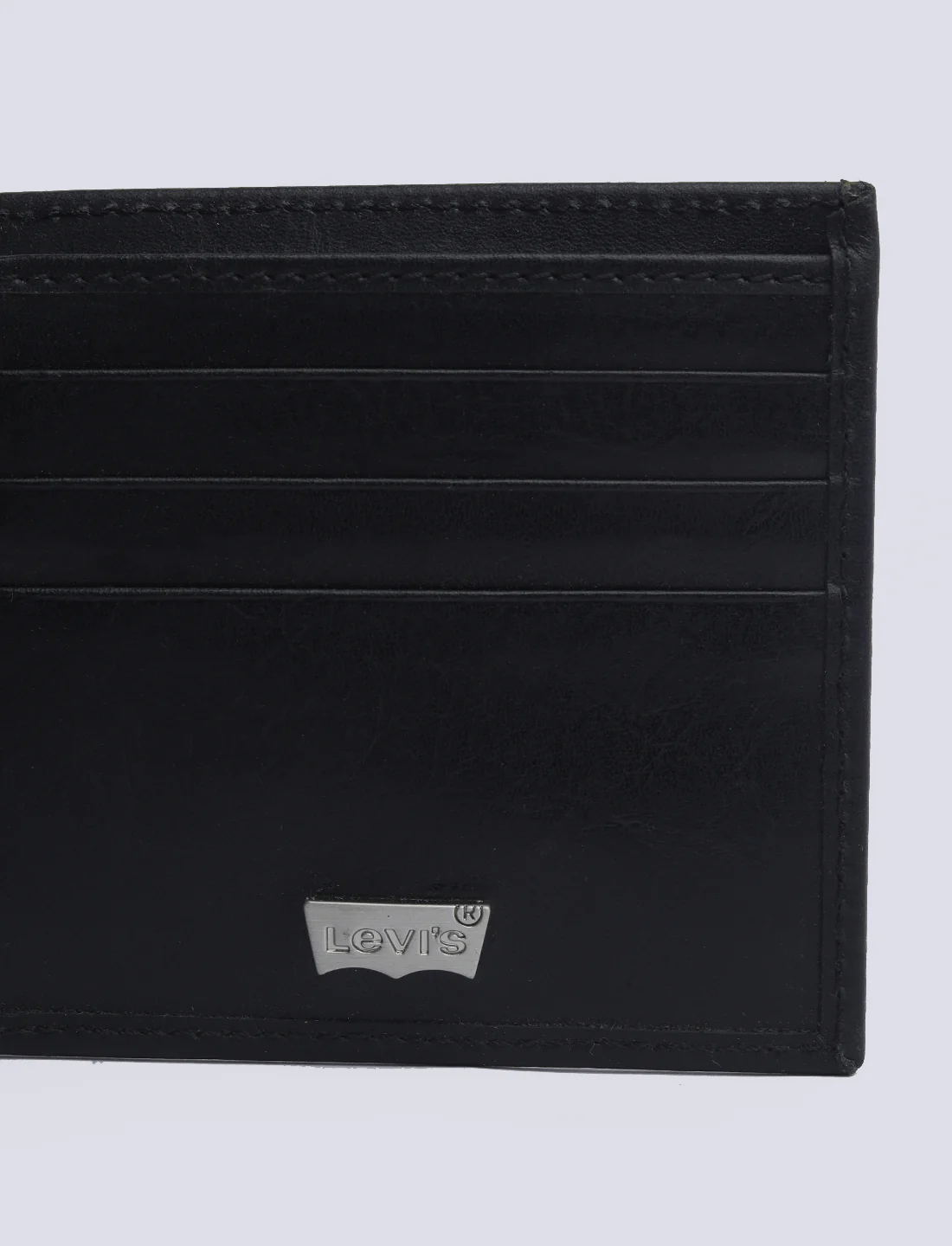 Men's Black Solid Bi-Fold Wallet - Image 9