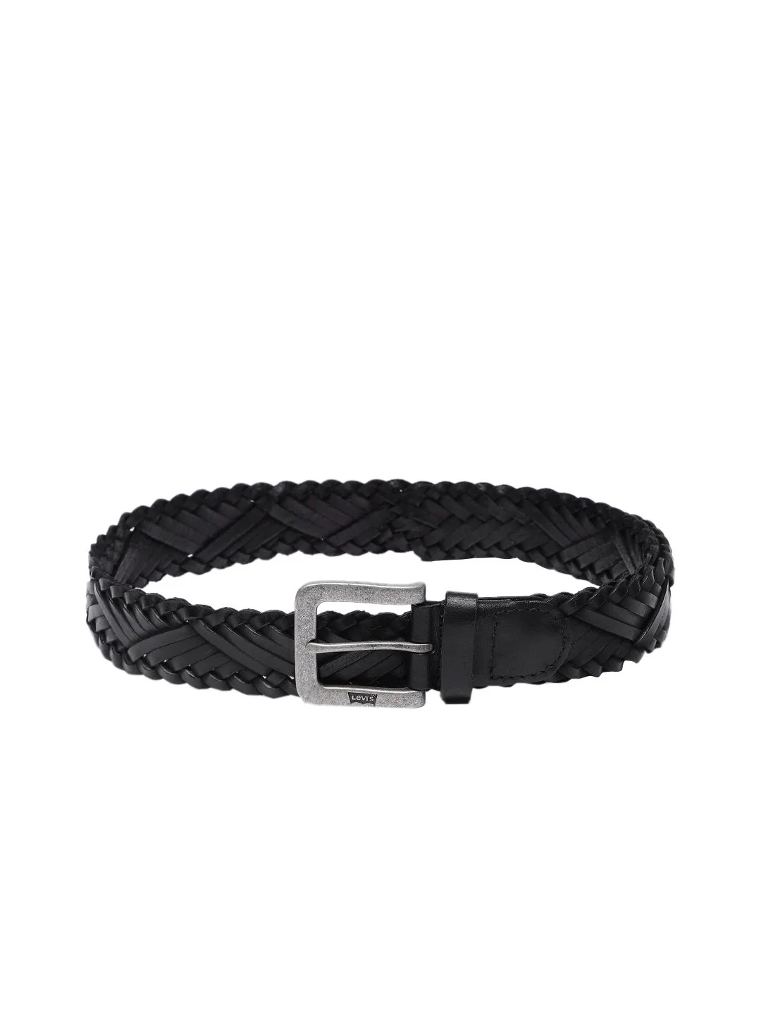 Men's Black Textured Belt - Image 2