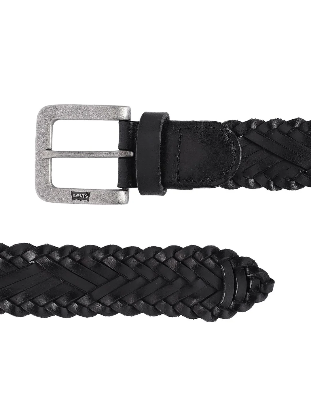 Men's Black Textured Belt - Image 3