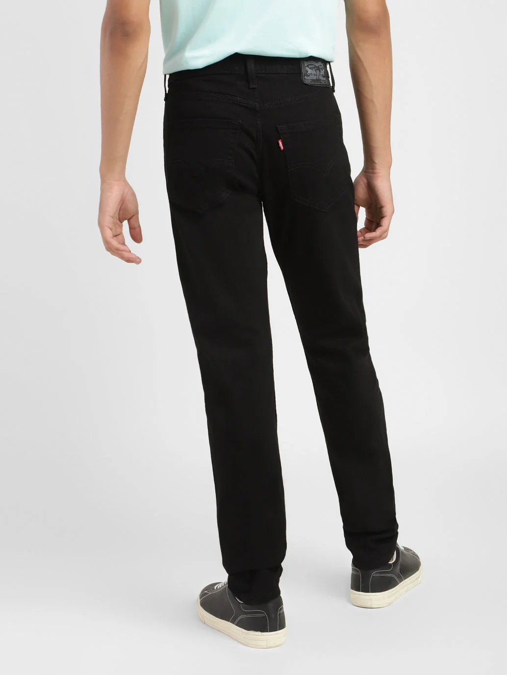 Men's 512 Black Slim Tapered Fit Mid Rise Jeans - Image 3