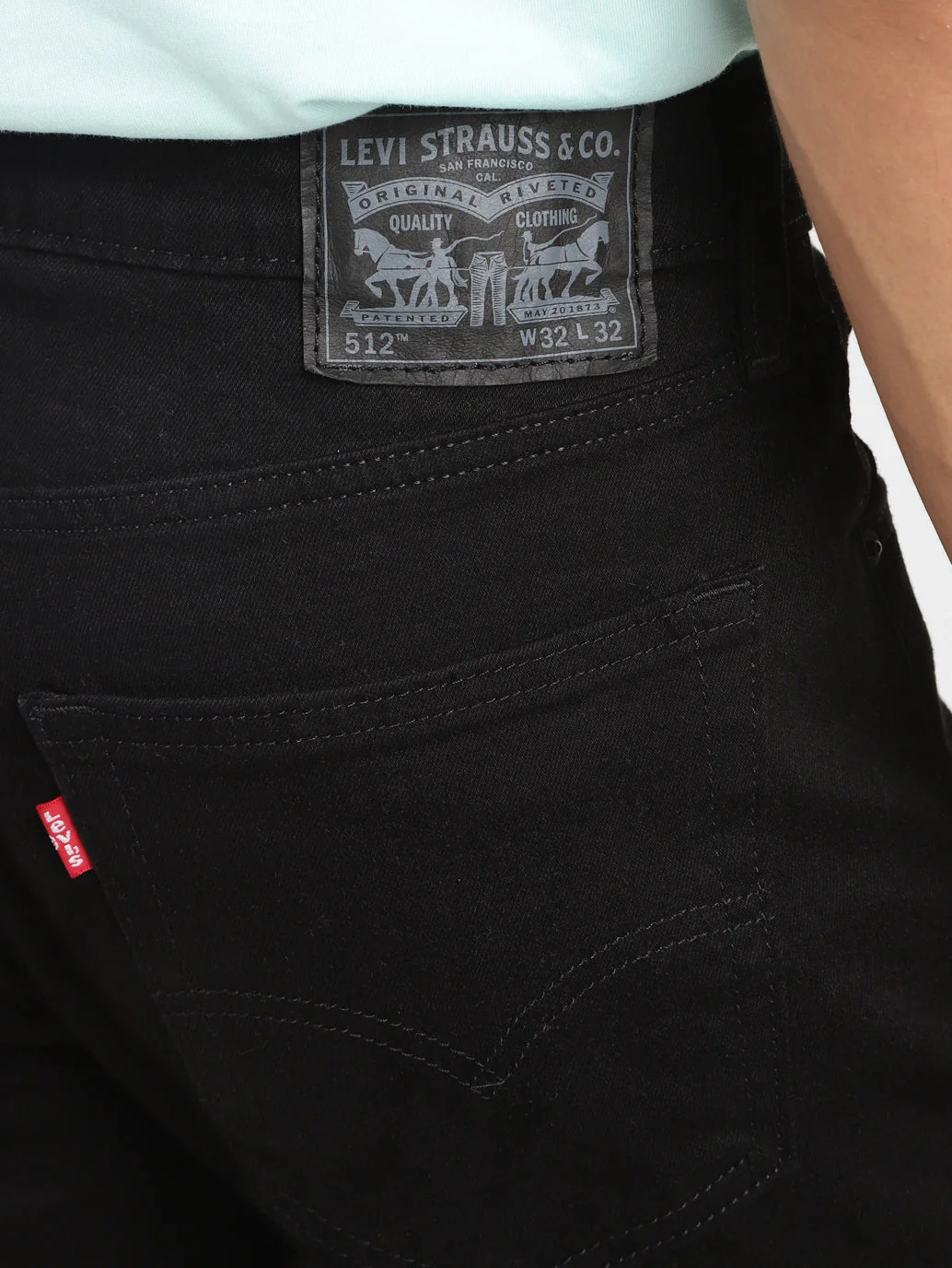Men's 512 Black Slim Tapered Fit Mid Rise Jeans - Image 7