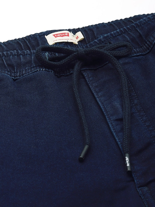 Men's Blue Regular Fit Joggers - Image 5