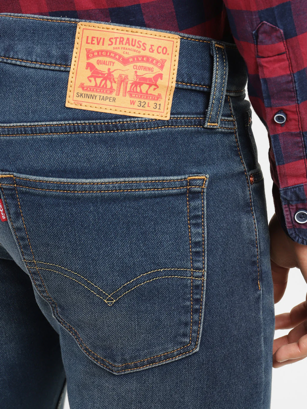 Men's Blue Skinny Fit Mid Rise Jeans - Image 7