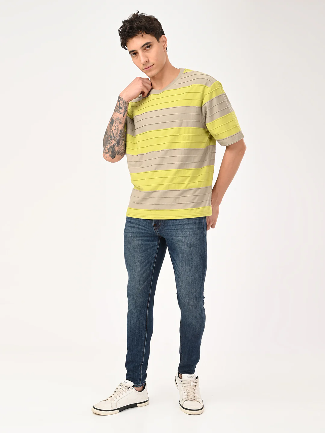 Men's Blue Skinny Fit Mid Rise Jeans - Image 2