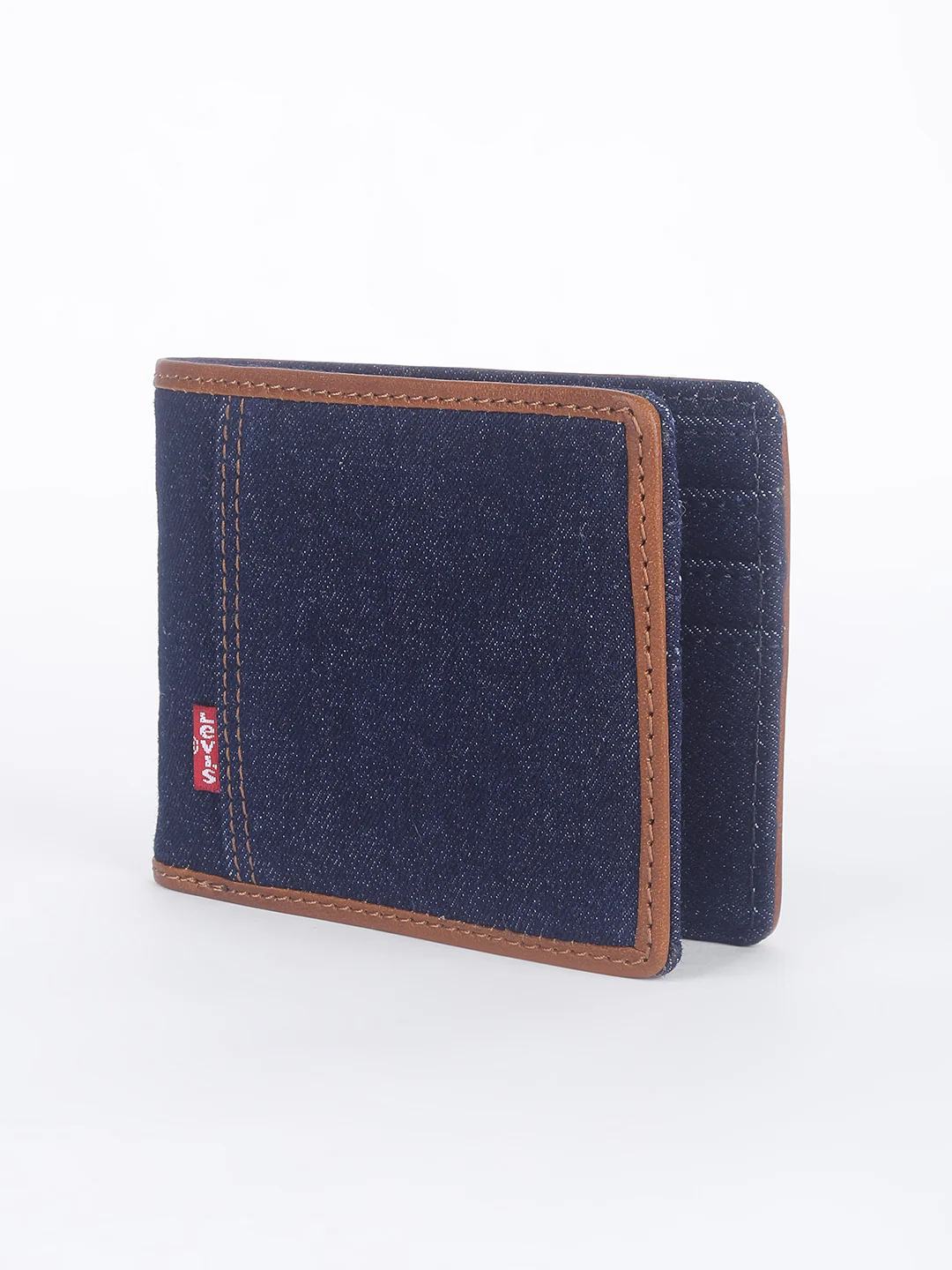 Men's Blue Solid Bi-fold Wallet - Image 4