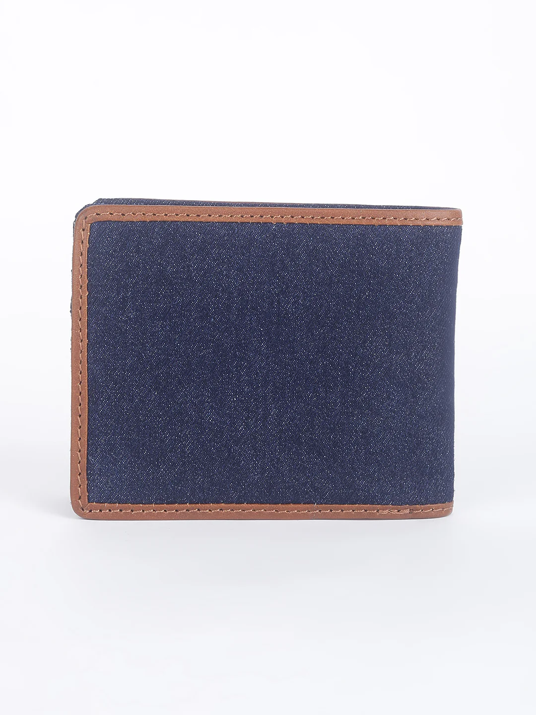 Men's Blue Solid Bi-fold Wallet - Image 5