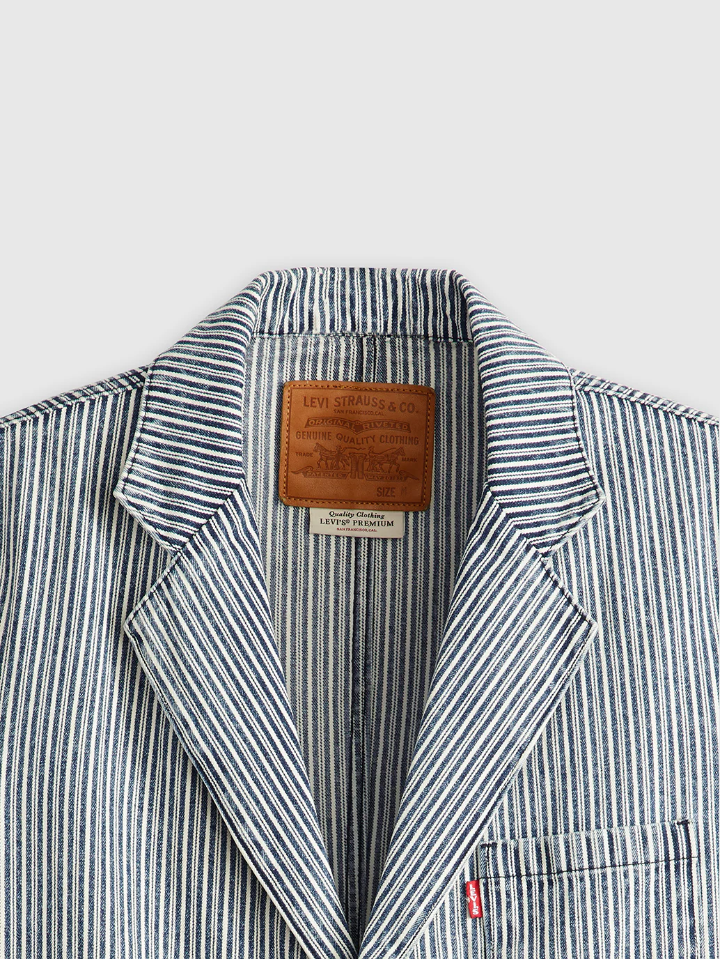 Men's Blue Striped Blazer - Image 5